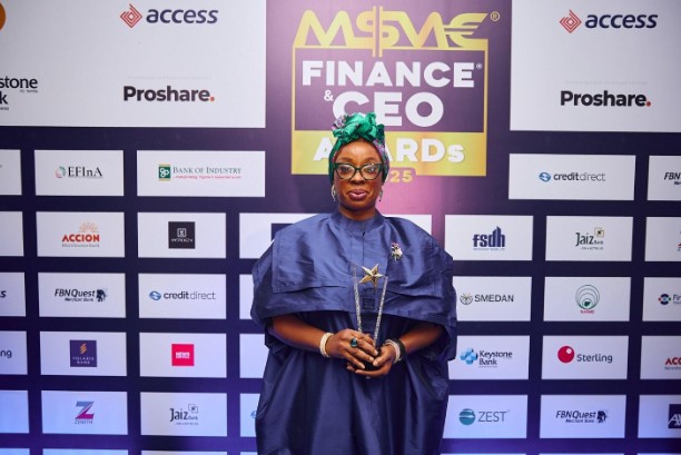EFInA CEO Honoured for Outstanding Leadership and Sustained Impact in Advancing MSME Finance and Promoting Financial Inclusion in Nigeria 